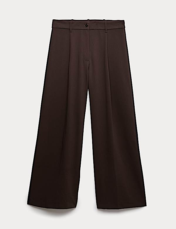 Side Stripe Wide Leg Trousers - AL