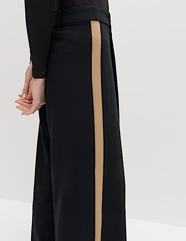 Side Stripe Wide Leg Trousers - AU