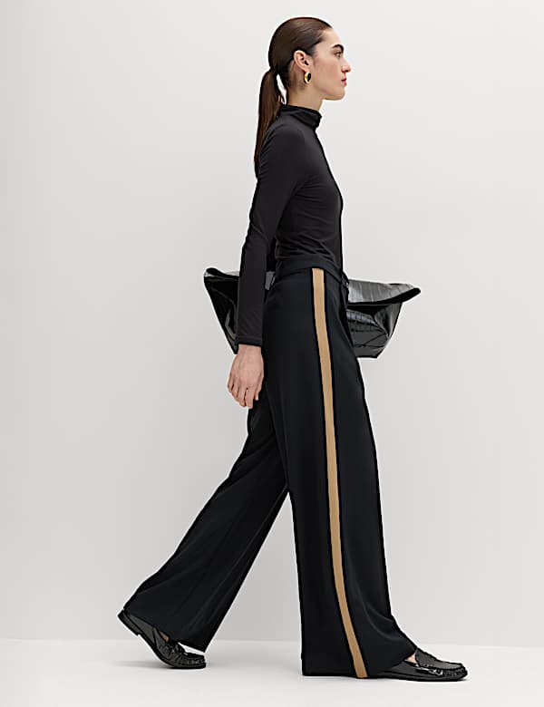 Side Stripe Wide Leg Trousers - AU