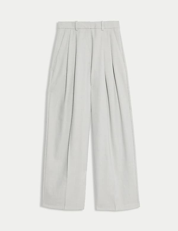 Pleat Front Wide Leg Trousers - SE