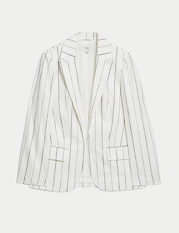Linen Rich Relaxed Striped Blazer - MX