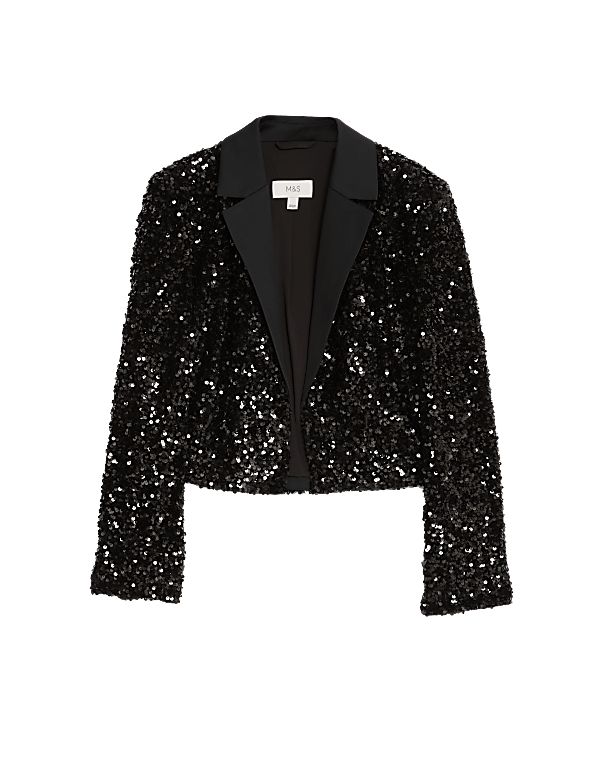 Sequin Cropped Blazer