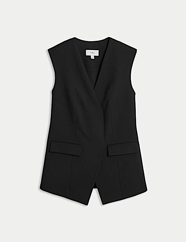 Plisségilet met knoopsluiting en V-hals - NL