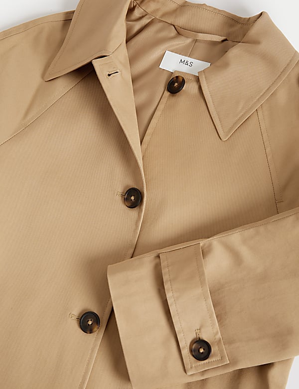 Buy Cotton Rich Belted Longline Trench Coat at Marks & Spencer