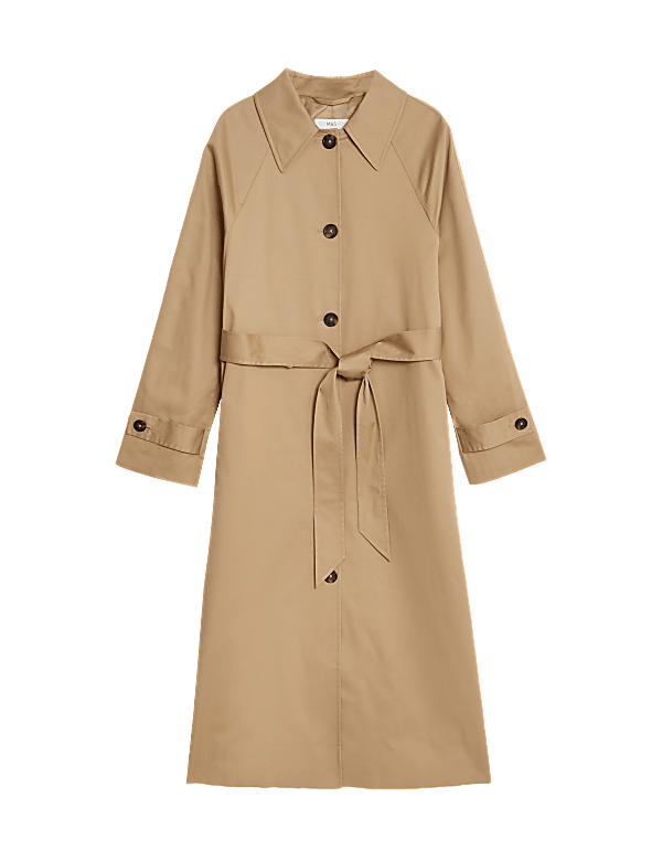 Cotton Rich Belted Longline Trench Coat