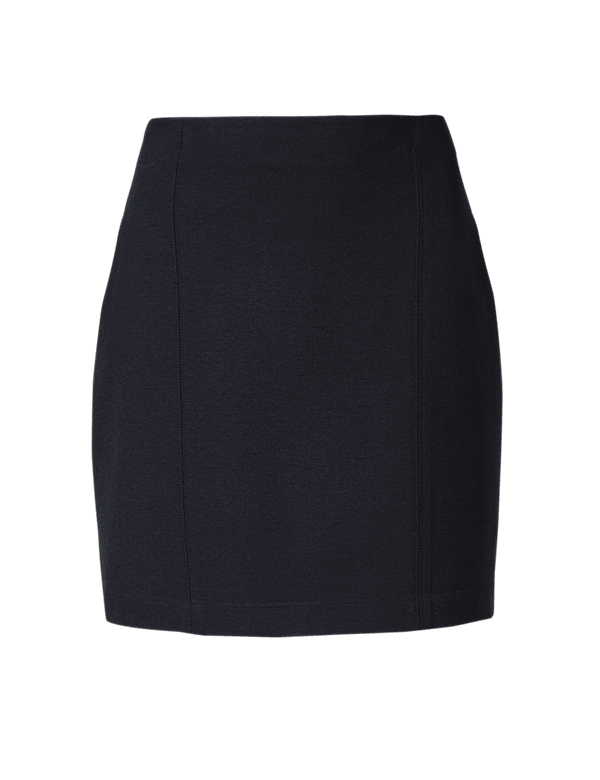 Jersey Straight Mini Skirt