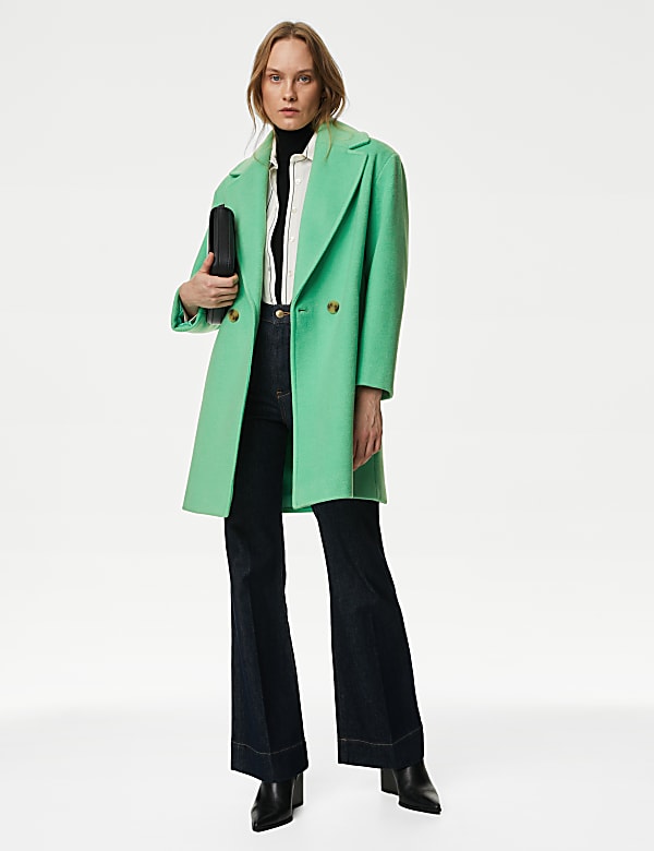 Double breasted coat green new arrivals