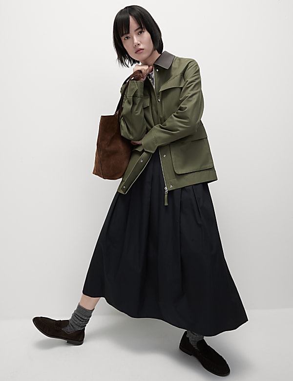 Cotton Rich Collared Short Utility Jacket - NZ