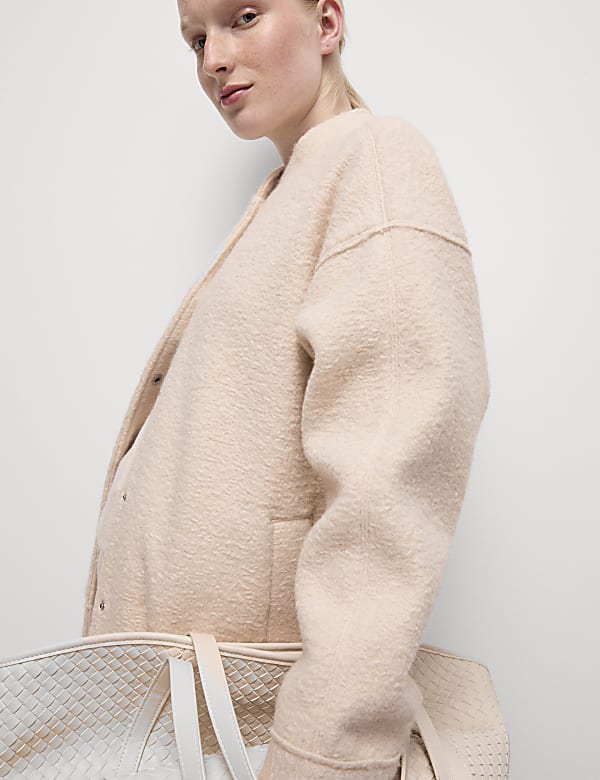 Textured Unlined Bomber Jacket
