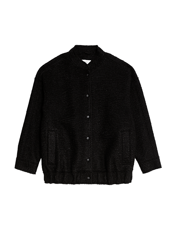 Textured Unlined Bomber Jacket
