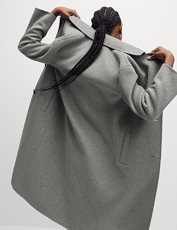 Grey longline coat shop