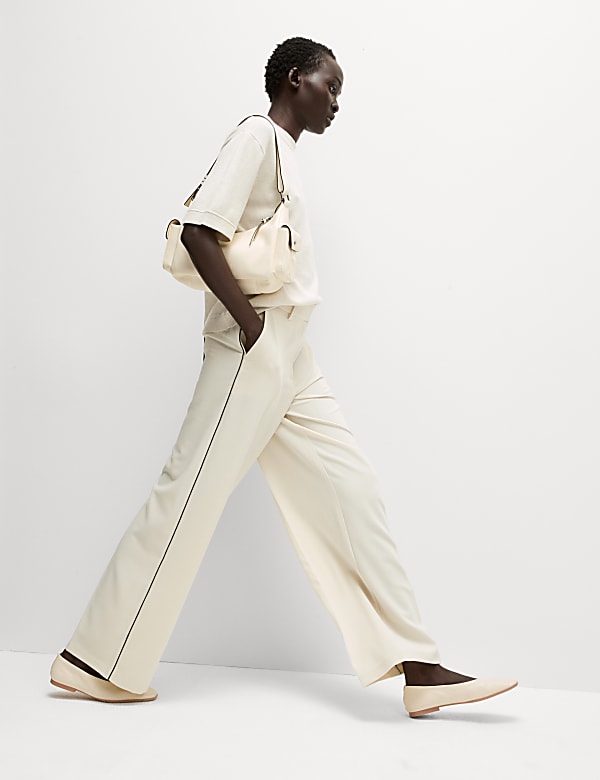 Stripe leg trousers discount
