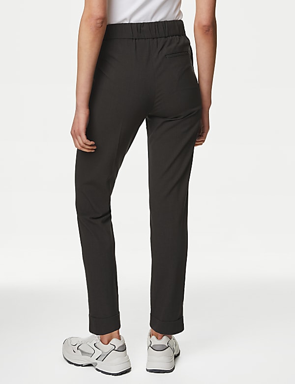 Drawstring Tapered Ankle Grazer Trousers