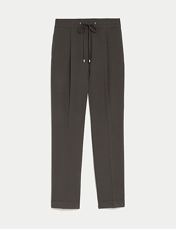 Drawstring Tapered Ankle Grazer Trousers - HU