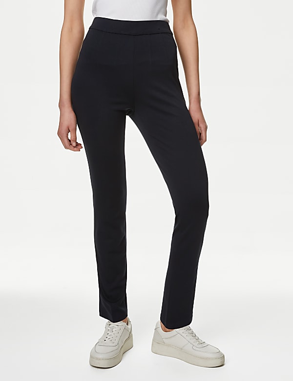 Jersey Slim Fit Ankle Grazer Trousers
