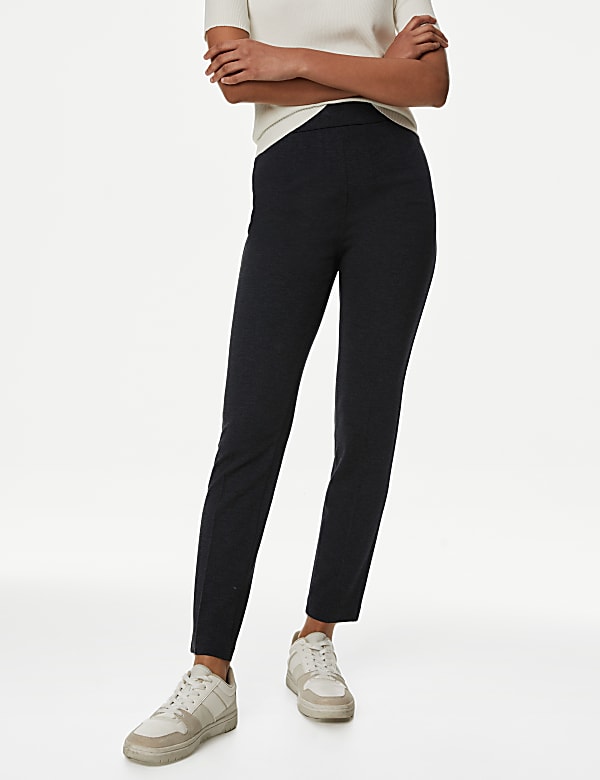 Jersey Slim Fit Ankle Grazer Trousers