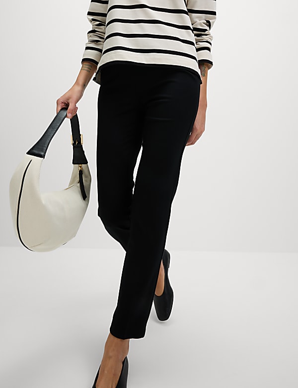 Jersey Slim Fit Ankle Grazer Trousers