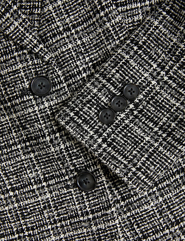 Tweed Textured Single Breasted Blazer
