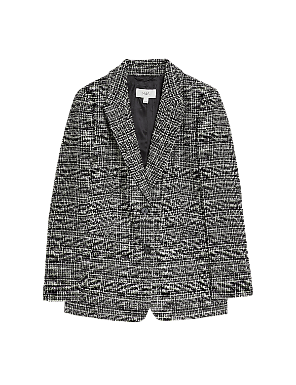 Buy Tweed Textured Single Breasted Blazer at Marks & Spencer Buy Tweed Textured Single Breasted Blazer at Marks & Spencer