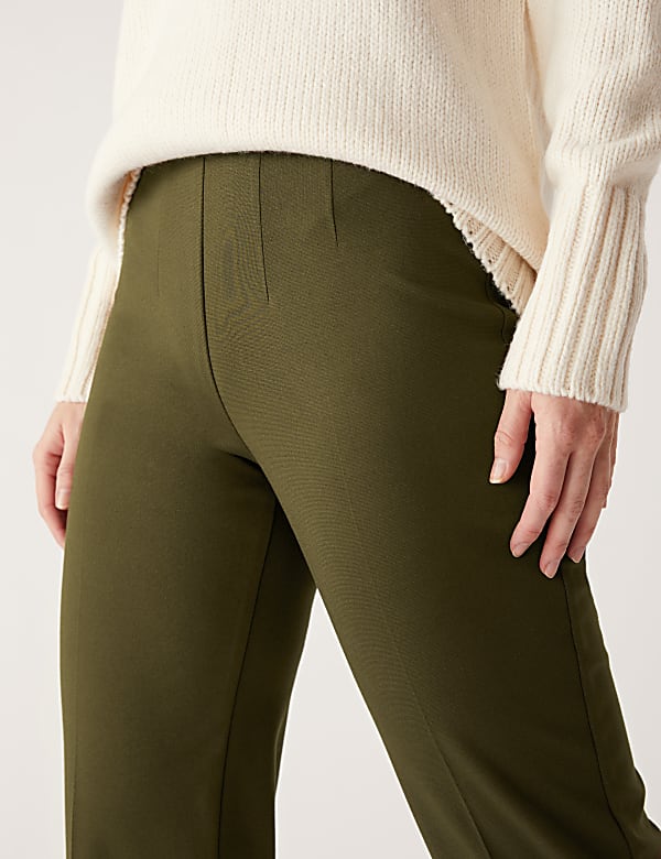 Jersey Straight Leg Trousers with Stretch