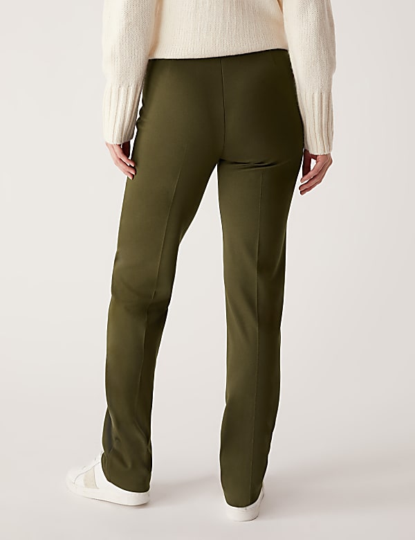 Jersey Straight Leg Trousers with Stretch