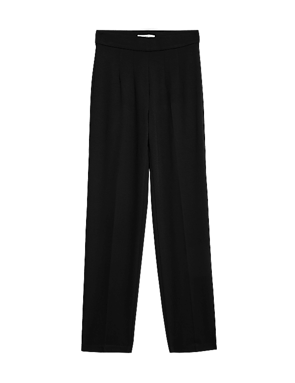 Jersey Straight Leg Trousers with Stretch