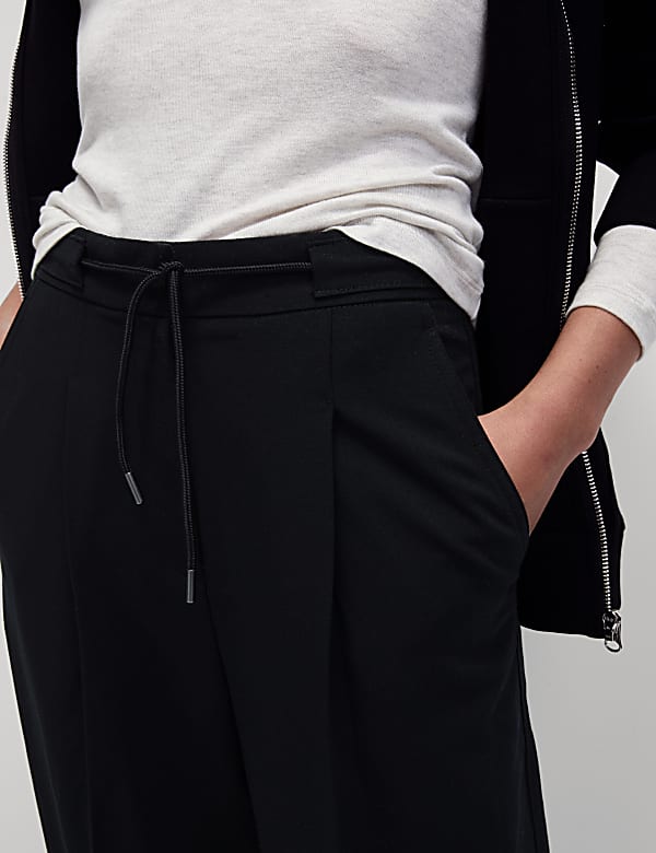 Drawstring Wide Leg Trousers