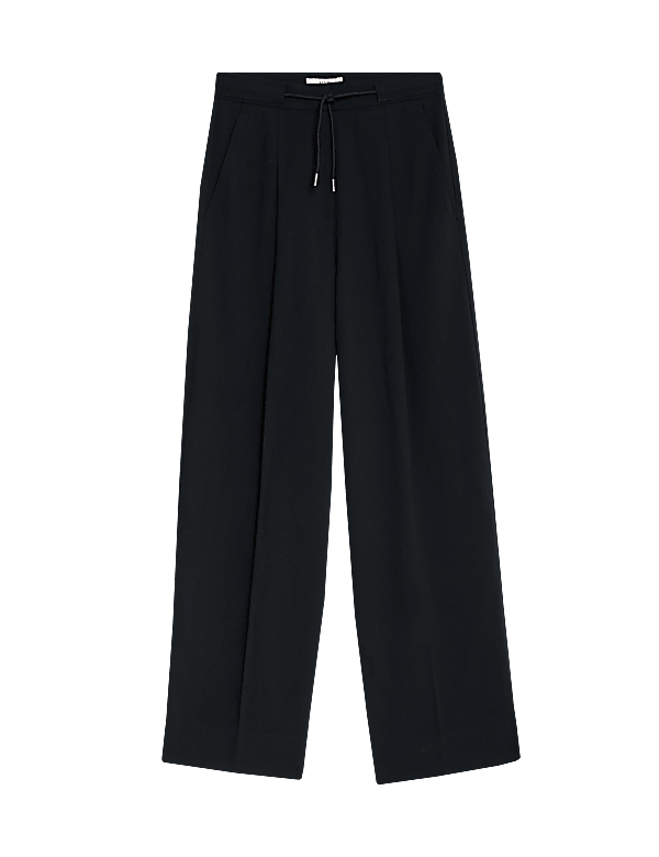 Drawstring Wide Leg Trousers