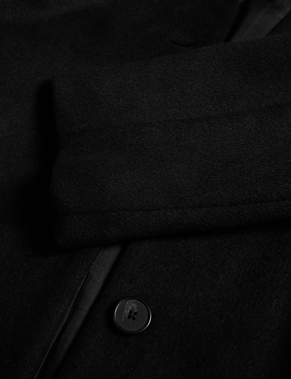 Manteau long en laine m&eacute;lang&eacute;e - CH