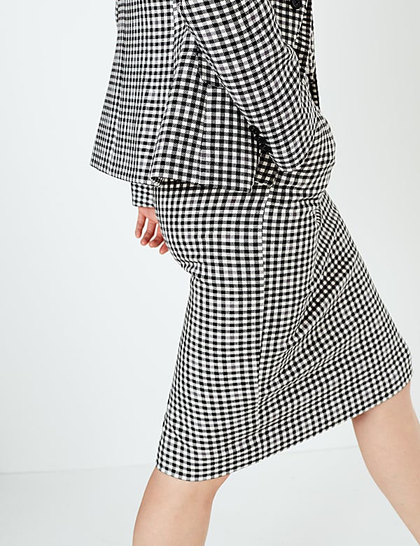 Gingham Pencil Skirt
