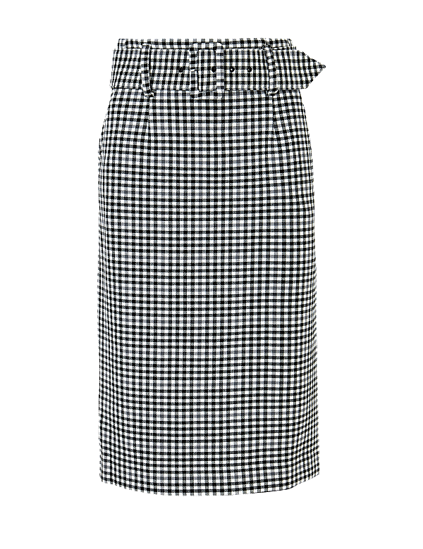 Gingham Pencil Skirt