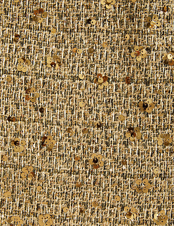 Sequin Mini A-Line Skirt with Wool