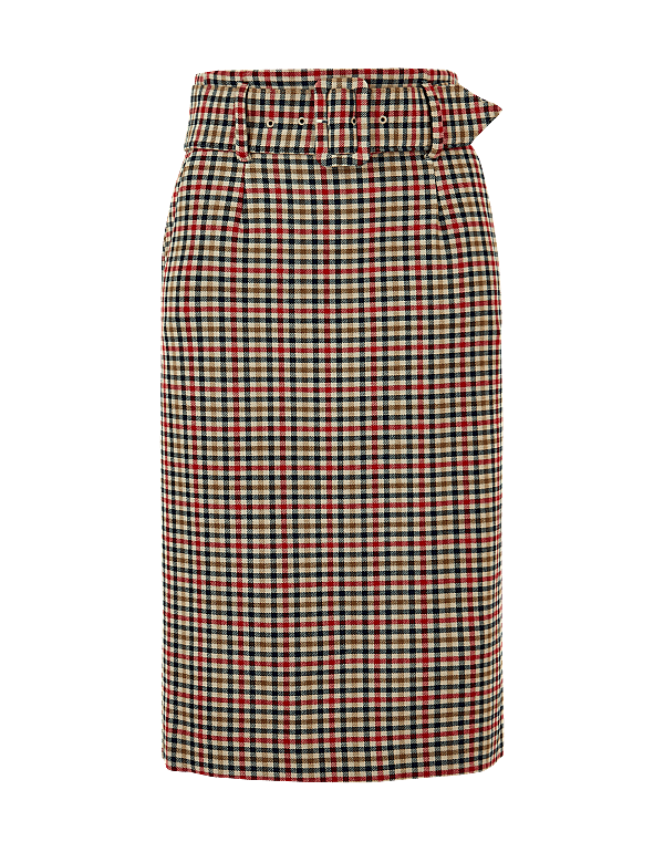 Gingham Pencil Skirt