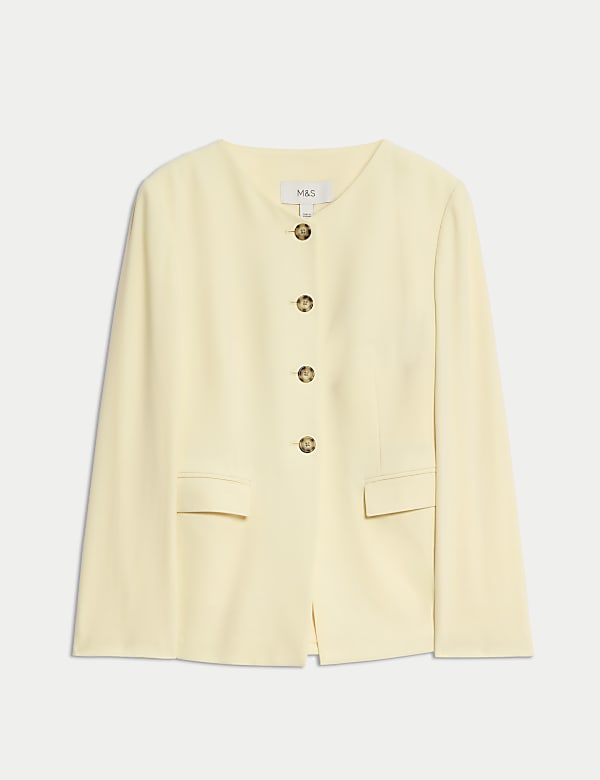 Tailored Collarless Blazer - PT