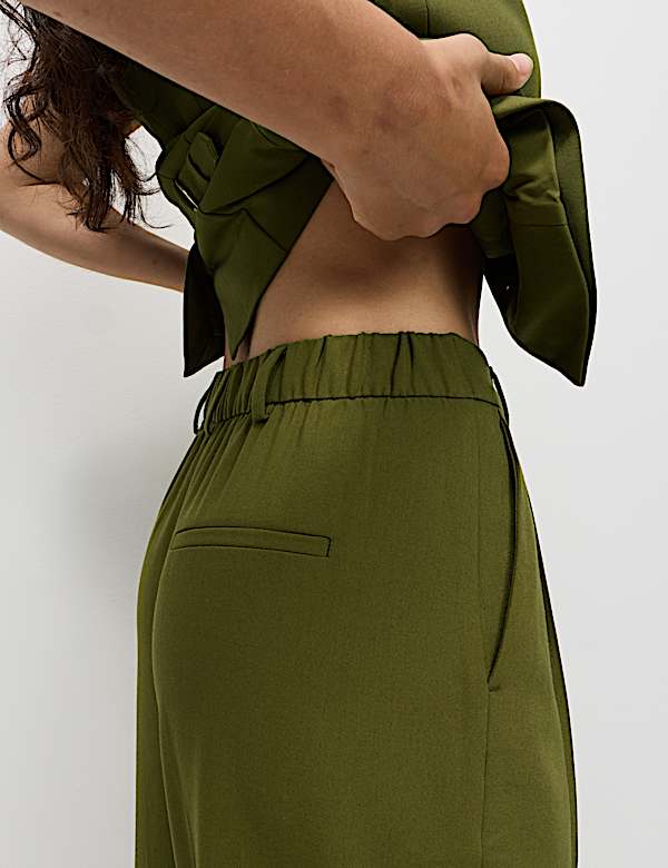 Triple Pleat Wide Leg Trousers - LT