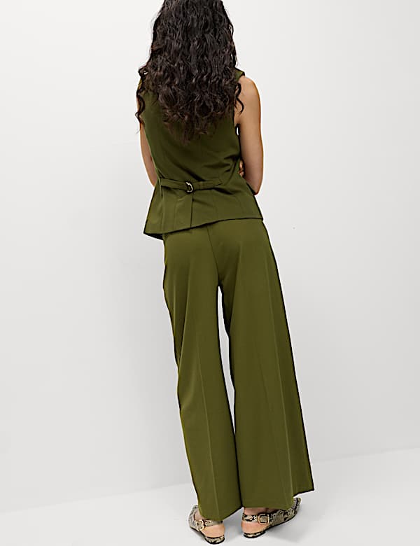 Triple Pleat Wide Leg Trousers - LT