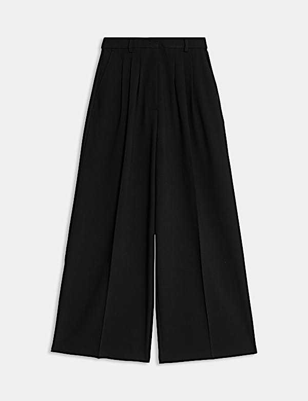 Triple Pleat Wide Leg Trousers - CZ