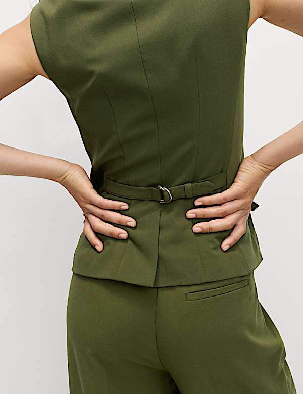 Panelled Asymmetric Waistcoat - FR