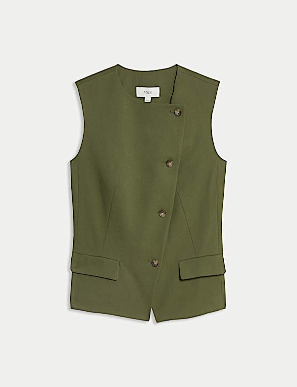 Panelled Asymmetric Waistcoat - FR