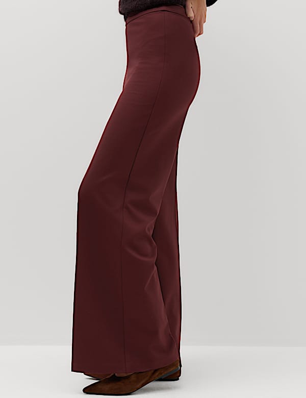 Jersey Wide Leg Trousers with Stretch
