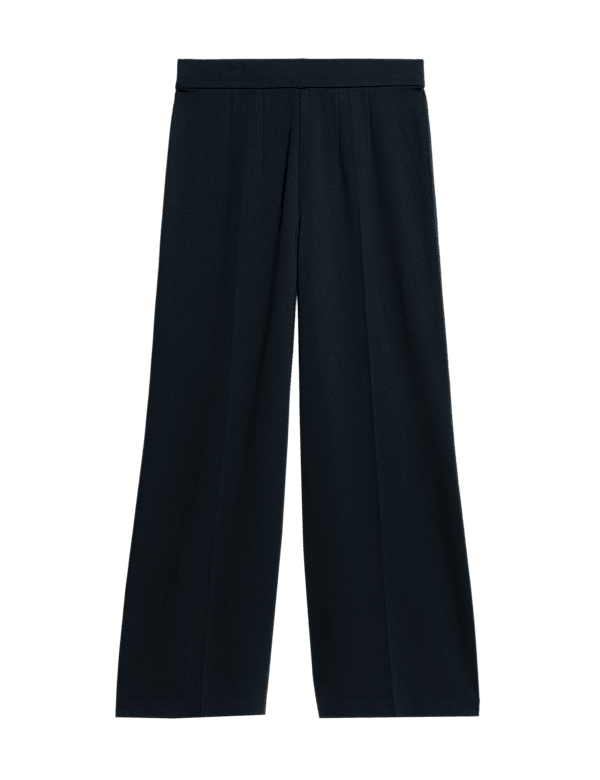 Jersey Wide Leg Trousers with Stretch