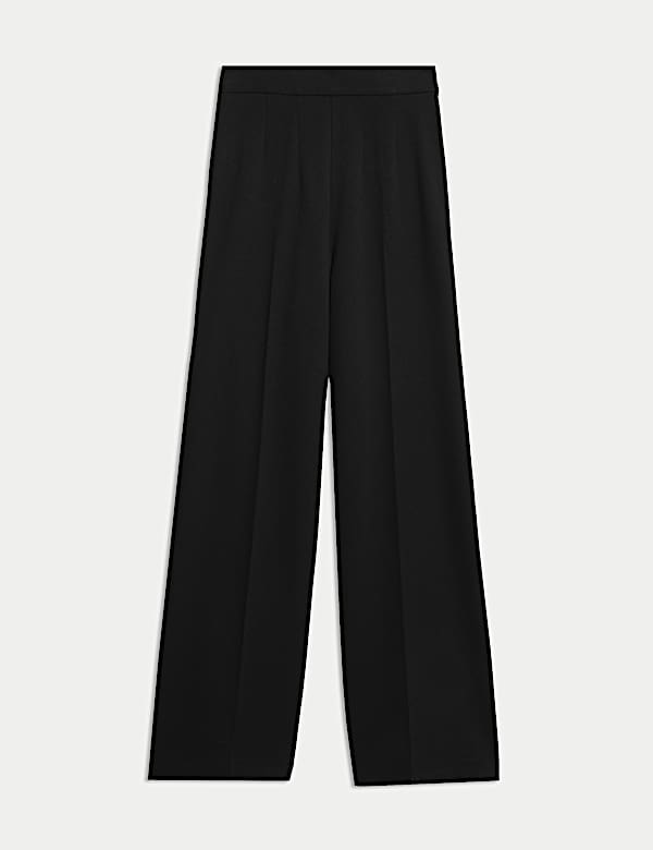 Jersey Wide Leg Trousers with Stretch - EE