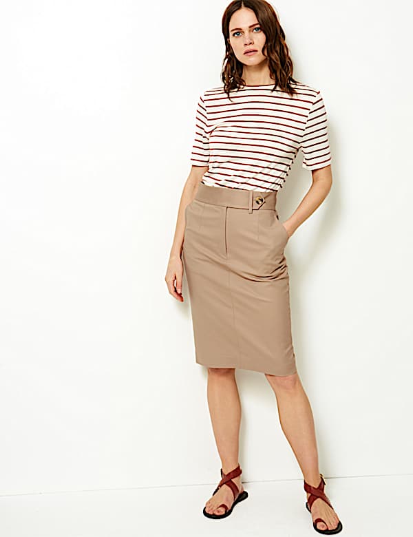 Knee length Pencil Skirt