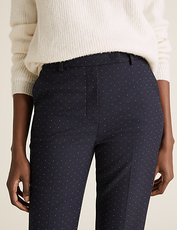 Mia Slim Pindot Ankle Grazer Trousers