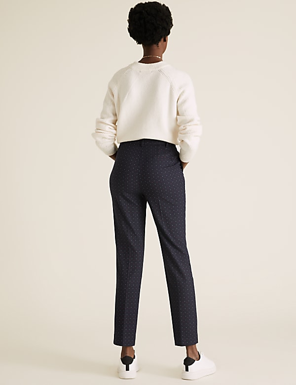 Mia Slim Pindot Ankle Grazer Trousers