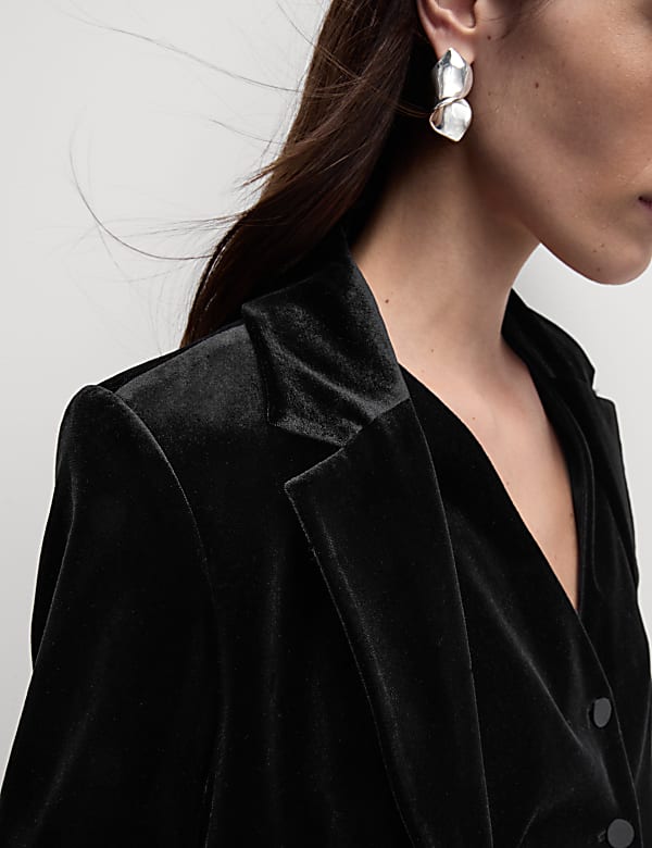 Relaxed Fit Single Breasted Blazer - DE