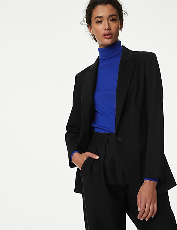 Jersey Slim Single Breasted Blazer