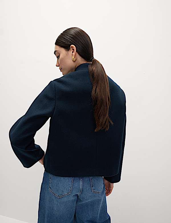 Collarless Short Jacket