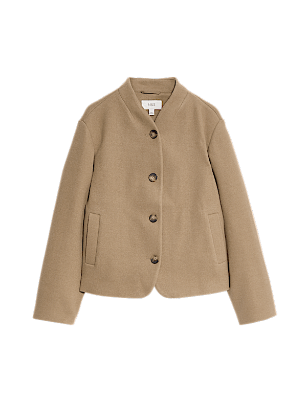 Collarless Short Jacket
