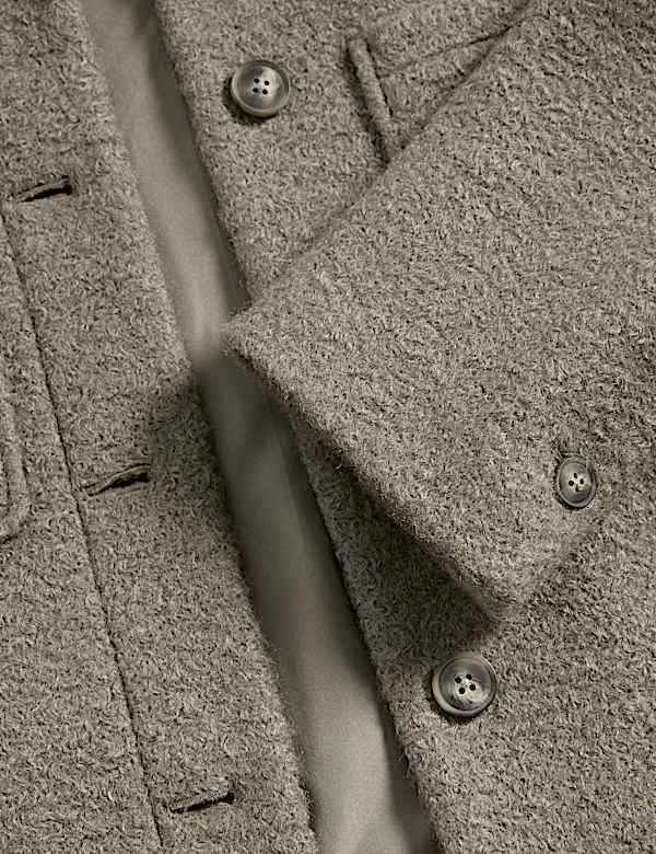 Textured Collared Bomber Jacket